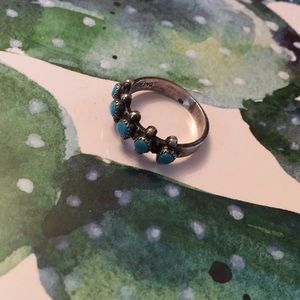 vintage sterling size 7 turquoise ring